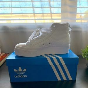 Adidas Nizza Platform White Sneakers